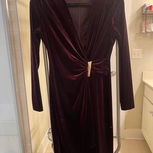 Purple Velvet Calvin Klein Dress size 8